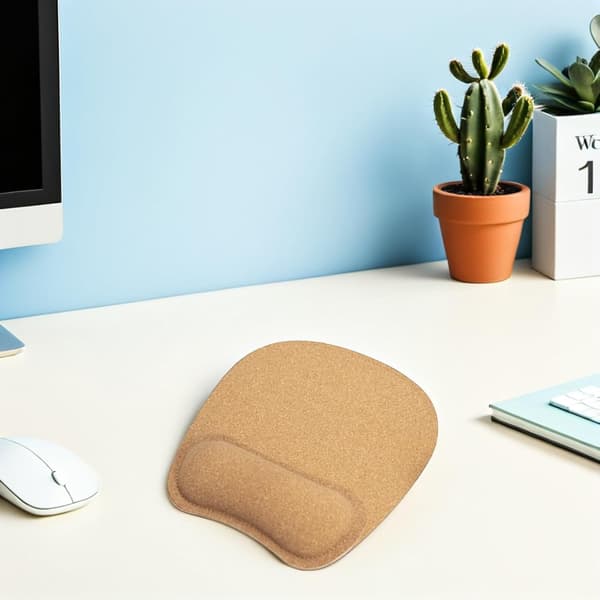 2 stk Håndledds musematte Myk kork og gummibase for ergonomisk støtte