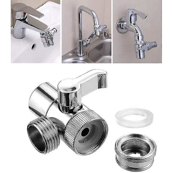 Växlingsbar Kranadapter, Aerator, Vattenkran Koppling, Köksbänkssplitter, Duschhuvud Avledare, Ventil