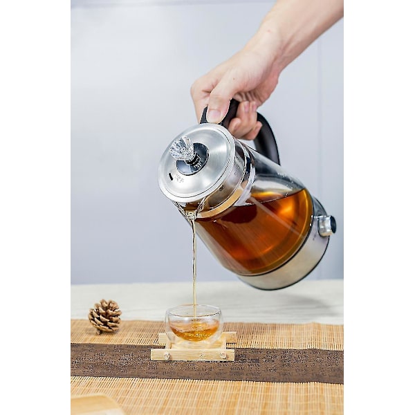 1l Varmebestandig Glas Tekande Kedel Kaffe Te Maker