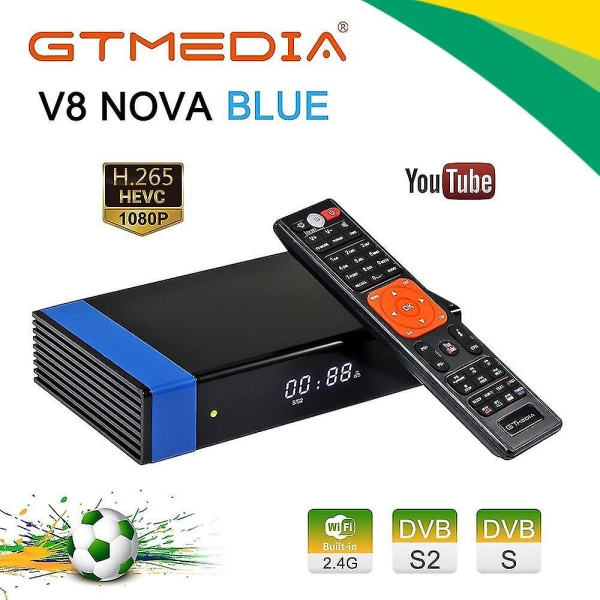 Satellit-tv-mottagare Gtmedia V8 Nova Blue-mottagare