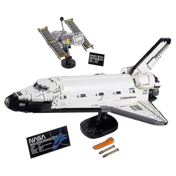 Nasa Space Shuttle Discovery 10283 Modelbygningssæt - Rumskibskollektion med Hubble-teleskop, Detaljeret udstilling