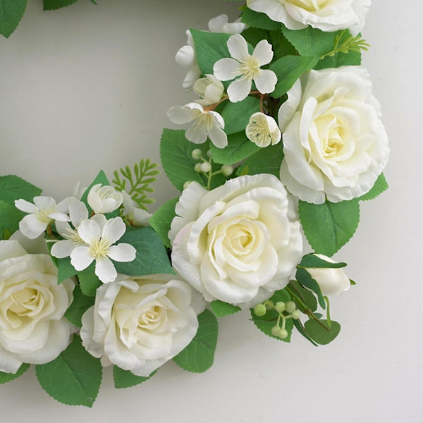 Kunstig Rosekrans Vine Dørhengende Garland 42cm