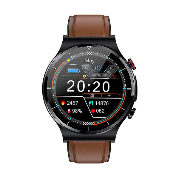 Kroppstemperatur Puls EKG Smart Armband Watch Multifunktionell Smart Watch Black glue