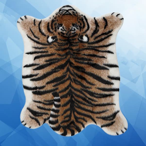 Tigerformad halkfri hemmatta i akrylfibrer och dacronmaterial för sovrum och vardagsrum