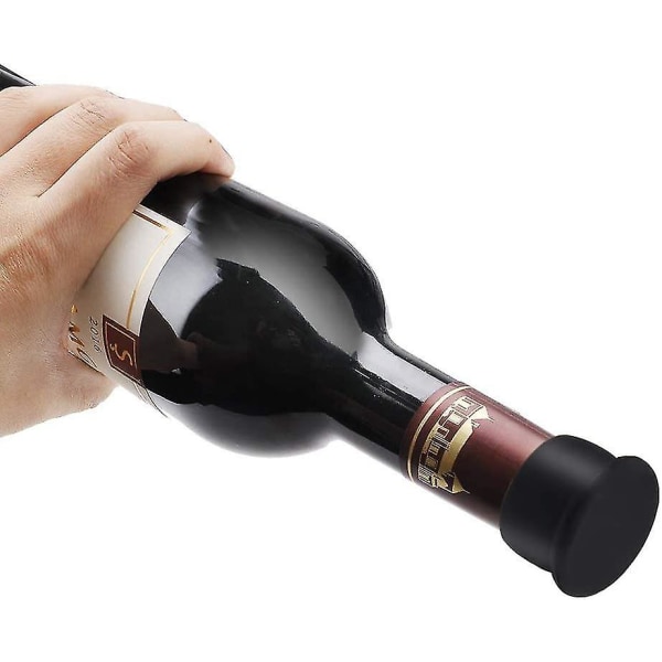 Sett med 6 Silikon Vinpropper, Runde Flaskepropper, Øl/Ølhetter