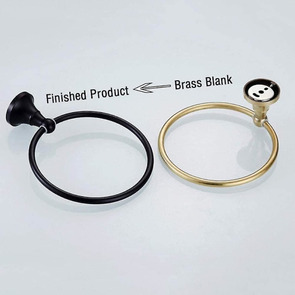 Håndklæde Ringe Sort Håndklæde Ring Badeværelse Håndklæde Stativ Antik Bronze Messing Krom Hvid Håndklæder