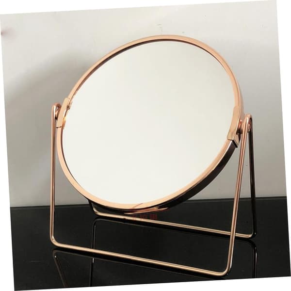 1 stk Dobbeltsidig Sminkespeil Rotasjon Elegant Skrivebordsdesign og Refleksjon for Bruk
