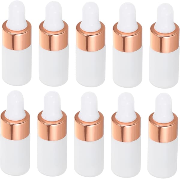 10 st 3 ml roséguld glasdroppflaskor bärbara kosmetiska vätskedispenserflaskor