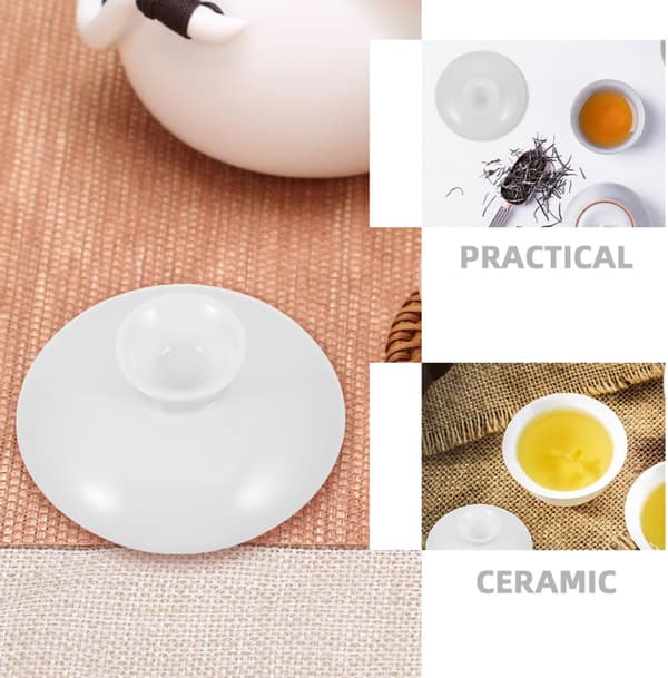 Keramisk tekopplokk erstatningslokk for teboller med elegant
