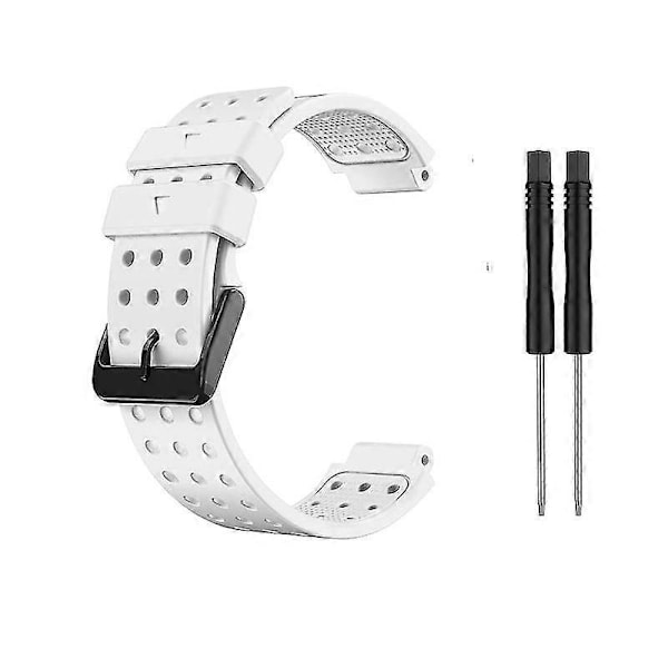 Armband för Garmin Approach S20 Monokrom Klockarmband för Garmin Approach S20 Silikon Ersättningsarmband för Garmin White