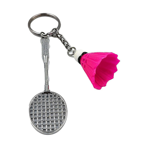 2 stk. Nøgleringe Badminton Vedhæng Dekorationer Tredimensionel Nøglering Til Souvenirpræmier Rose Red