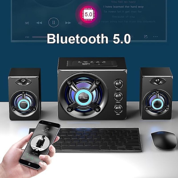 2023 LED Datamaskin Kombinasjonshøyttalere Aux USB Bluetooth