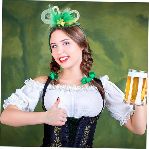 Patrickin päivän naisten panta silinterihatulla, juhlava cosplay-asuste