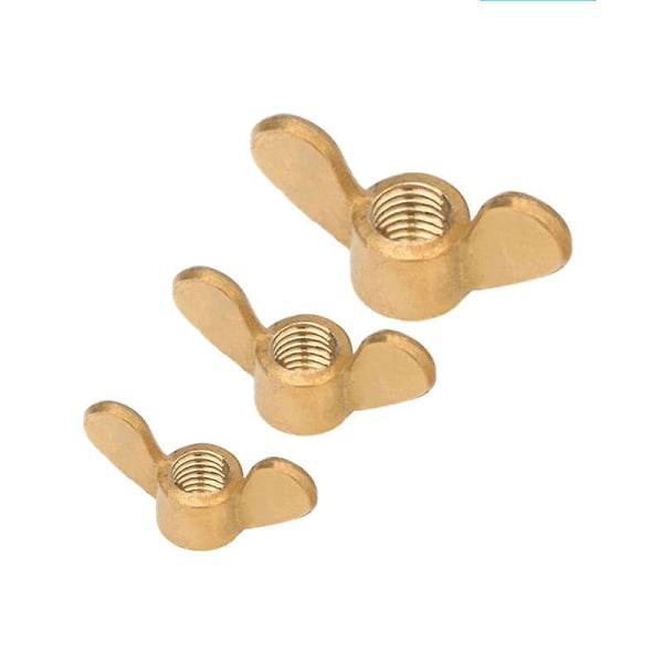 20 stk M4 Messing Sommerfugl Ingot Hornmutter Håndvridd