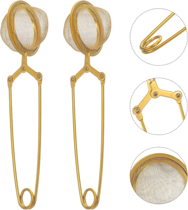 2 stk. tefilter i rustfritt stål, enkel å bruke, lett, moderne, unikt design