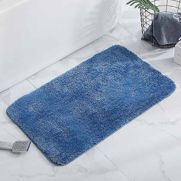 Kylpyhuoneen Matto Liukumaton Kylpyhuoneen Matto Veden Imeytyvä Pehmeä Mikrokuitu Karvainen Kylpyhuoneen Matto Blue 40*60CM