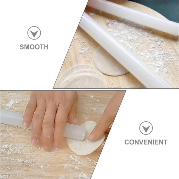 Non-Stick Dumpling Kjevle 3.5x33cm, Lang Kjevle i Tre