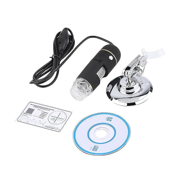 50x-500x 2MP USB 8 LED Mikroskop Forstørrelseskamera 30fps