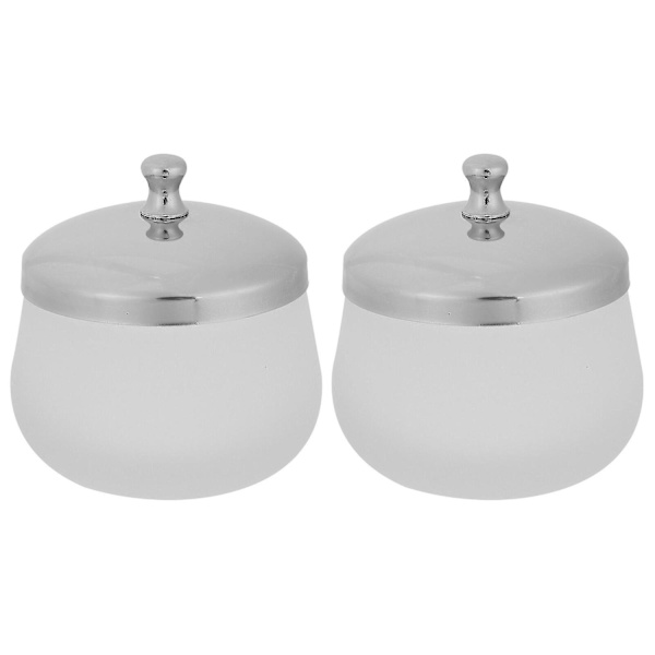 2 st Mattglas Dappen Dish Akrylbehållare Nagelkonst