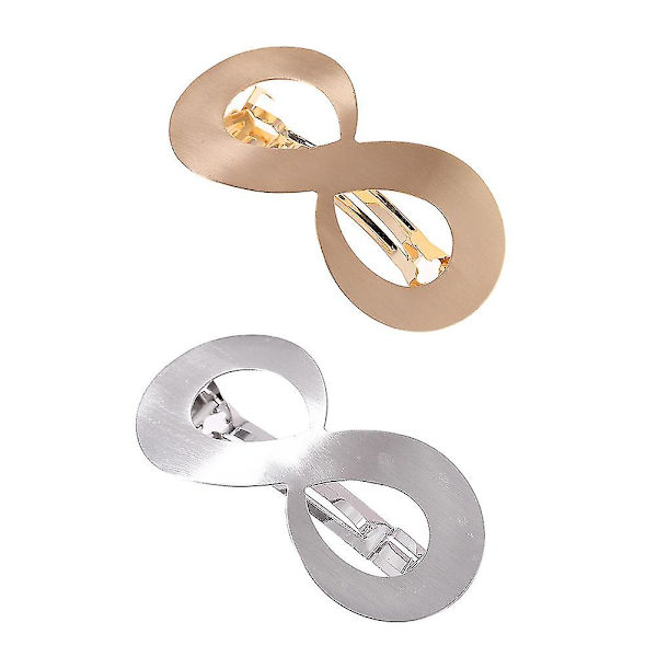2 st Hålformade Hårclips Hårsnoddar Hårnålar Mode Hårtillbehör