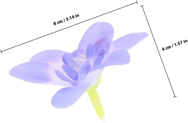 20 stk. kunstige orkidéblomstdekorasjoner til sushitallerkener, solid stoff- og plastmateriale