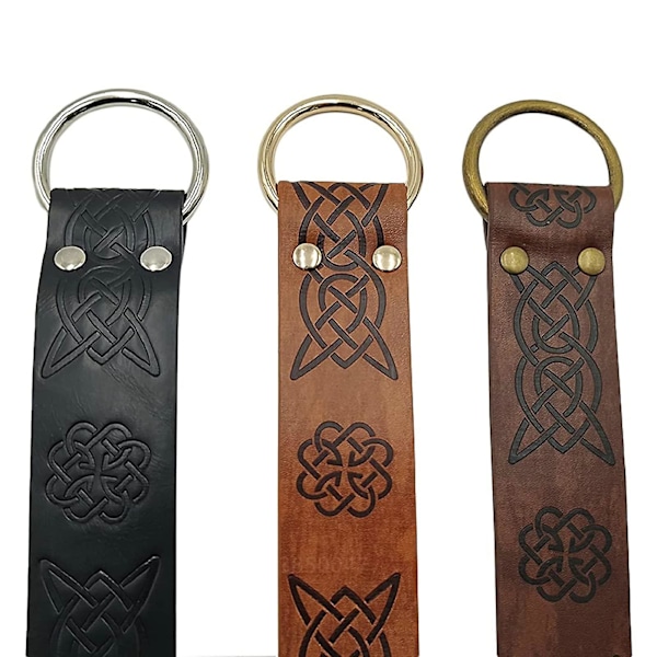 Mænds Middelalder Viking Bælte Renæssance Ridder Bælte Præget PU Læder Ring Bælte Viking Tøj Tilbehør
