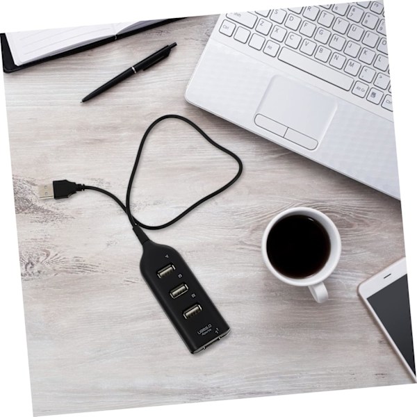 2 st USB 2.0 Hub Praktisk USB-delare 4-portars Expander för Bekvämlighet Hemma och på Kontoret