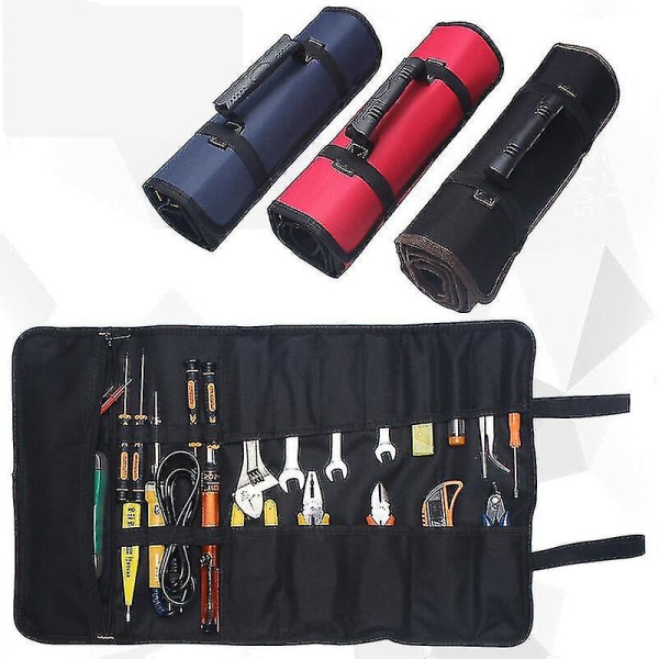 Roll-type Tool Bag, Multi-funksjon Roll Electrician Bag Oppbevaringspose