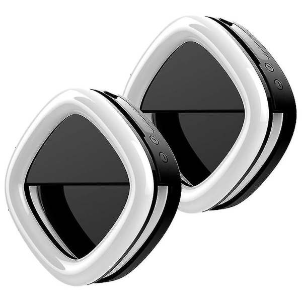 Mobiilipuhelimen LED-täyttövalorenkaat LED-ympyrä Mini-valo, Ladattava 3 valotilaa Meikki Black