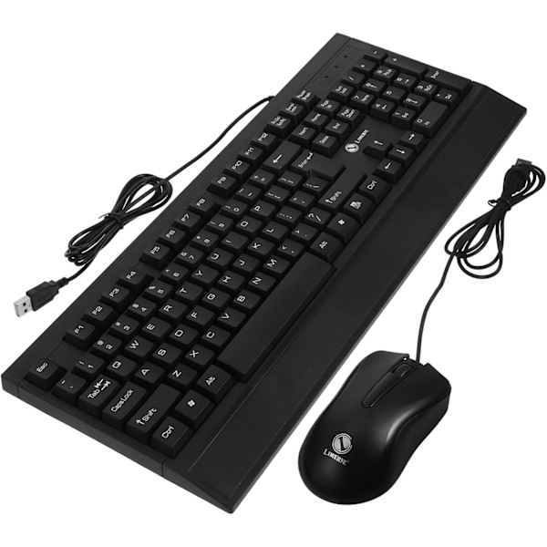 Gaming Tangentbord och Mus Set USB Kabelanslutet Vattentätt Tangentbord Ergonomiskt