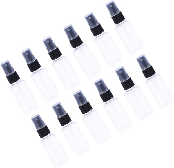 Fina dimsprayflaskor slumpmässig färg bärbara 12 st 30 ml påfyllningsbara resesprayflaskor