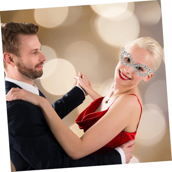 Rhinestone Halv Maskerade til Kvinder Elegant Kostume Tilbehør