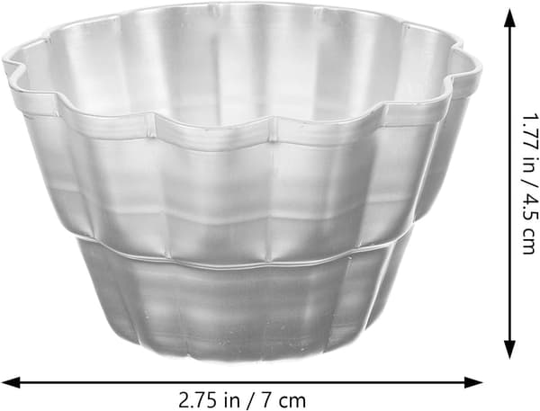 Puddingformar Lätt att rengöra Nonstick-beläggning Aluminiumlegering 6 st Silverkoppar Kakbakningstillbehör