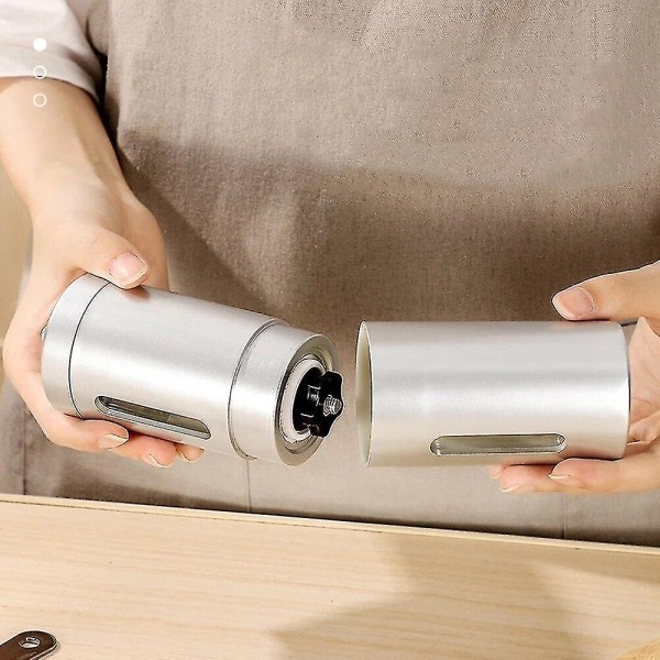 Silver kaffekvarn rostfritt stål manuell handböna