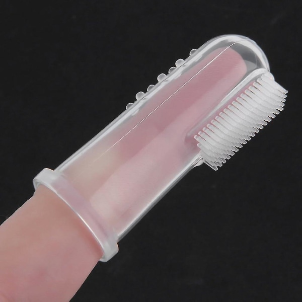 Baby Infant silikon finger tannbørste gummi massasjeboks