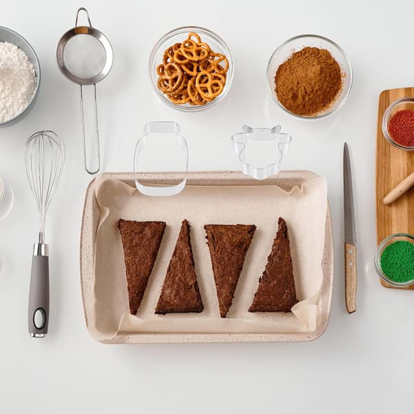 4 stk. non-stick bakeformer i rustfritt stål, kakekjeks, kuformede kjeksformer