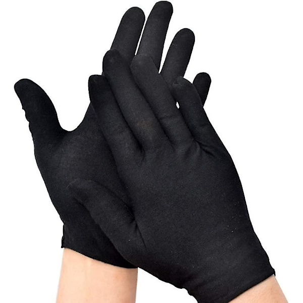 12 Par Cotton Arbeids Hansker Strikket Skall Sikkerhetsbeskyttelse Arbeids Hansker