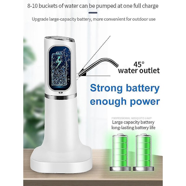 Smart Vattenflaska Pump USB Laddning Trådlös Automatisk
