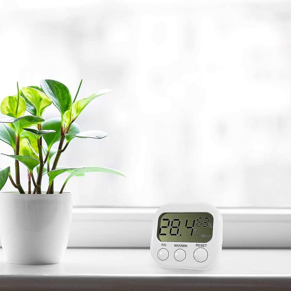 Digital LCD-termometer Perfekt for Vinter, Hygrometerfunksjon, Måler Luftfuktighet