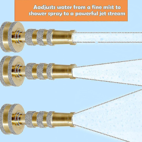 Mässingsslangmunstycke Twist 2-pack Vattning Rengöring Bil