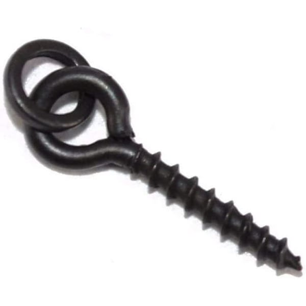 Fiskeri Karpe Agnskruer Med Runde Led-Øjne Svirvler Karpefiskeri Terminal Rig Tackle 30stk Sort