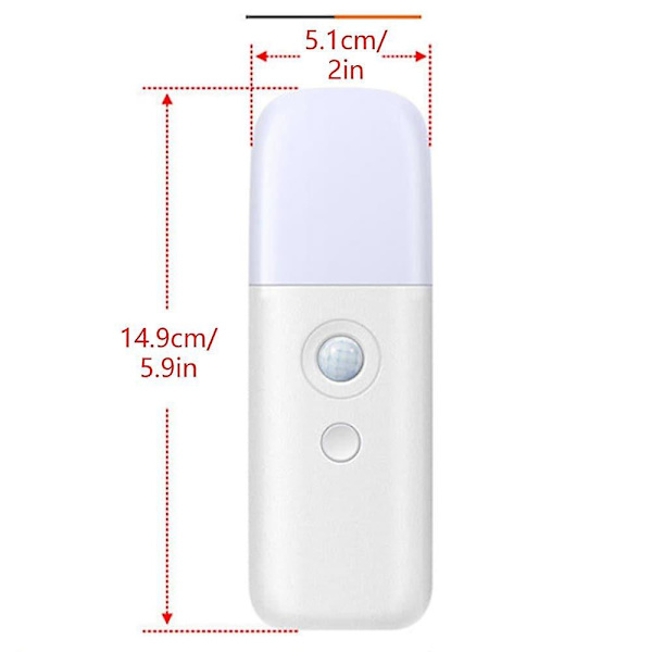 2 kpl Liiketunnistimella Varustettu Yövalo Sisätiloihin, USB-Latautuva LED