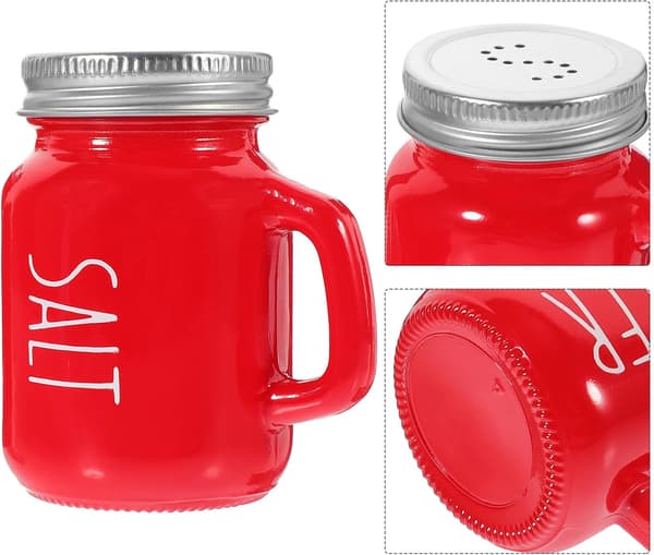 2 st salt- och pepparströare i glas, kryddflaskor 130 ml kapacitet, klassisk elegant stil i aluminium