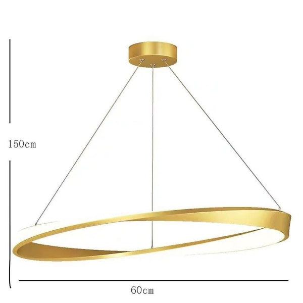 60cm LED Pendel 1-lys Ring Circle Dæmpbar