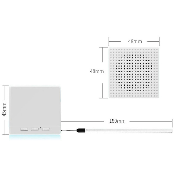 Pieni neliömäinen Bluetooth-kaiutin Langaton ääni Subwoofer-kaiutin, valkoinen