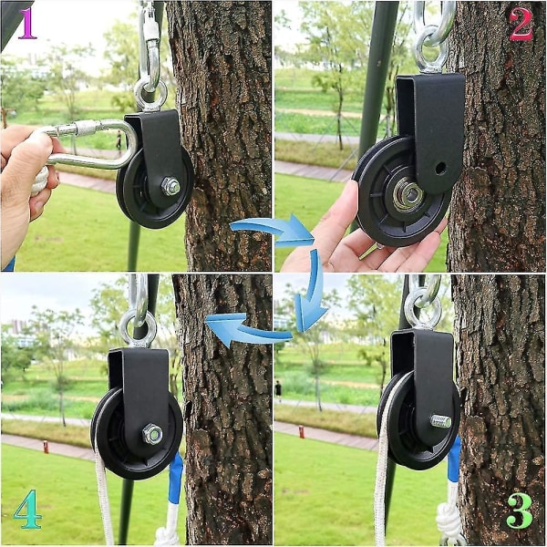 Rull 90mm Kabelrulle 360 Grader Svängbar Rulle För Rullsystem, Lyftbord, Lyft, Gym Utrustning