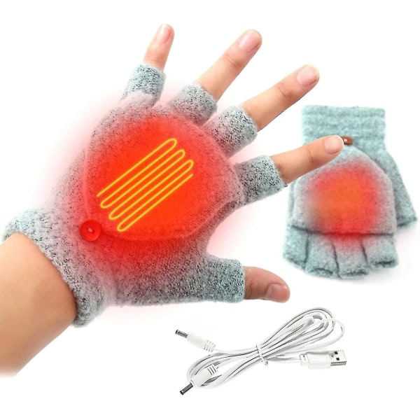 Opvarmede handsker | Vinterhandsker Mænd Kvinder Opvarmede Handsker Med Dobbelt Side Opvarmning | Komfortable helhalvfingeropvarmede vinterhandsker Håndvarmer til