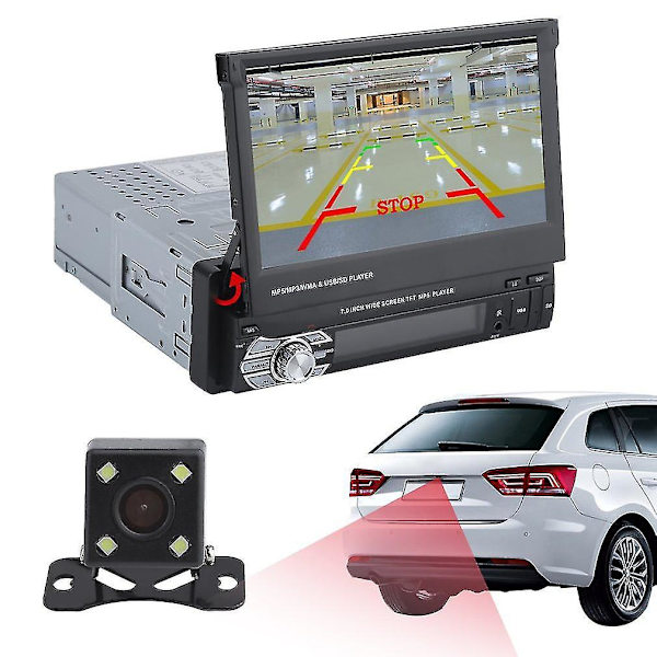 7 Tommer Bluetooth Bilstereo Radio Mp5 Afspiller Kamera