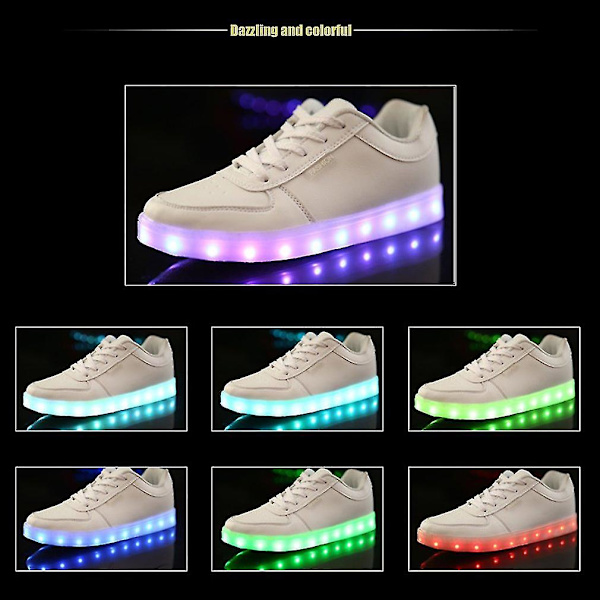 LED Børnesko USB Opladning Lysende Sko