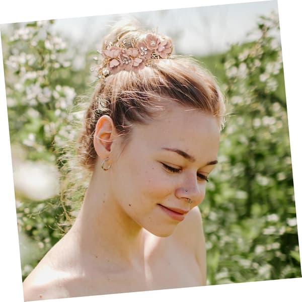 3 stk. Rhinestone Blomster Hårkam til Bryllup Hårtilbehør Sidekamklemmer